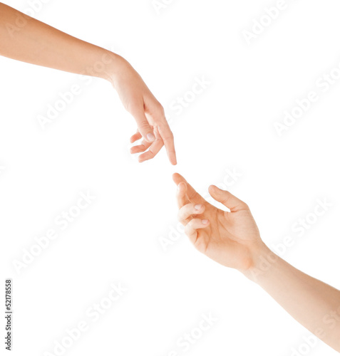 Photo: woman and man hands woman and man hands
