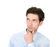 Foto: Thinking businessman looking at copyspace Thinking businessman looking at copyspace