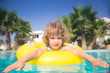 Child in swimming pool