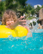 Child in swimming pool