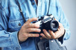 Photo: Image of photohrapher with old-style camera Image of photohrapher with old-style camera