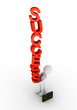 Businessman is balancing the success