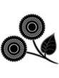 Black flower silhouette