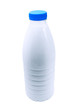 milk blue plastic bottle isolated on white background clipping p
