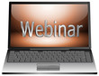 Illustration: Laptop mit Webinar Laptop mit Webinar