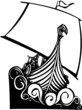 Vector: Viking Longship Sailing B Viking Longship Sailing B
