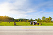 American Country Road Side View