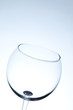 Empty wineglass.  On white background