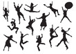 Jumping silhouettes
