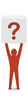 Man holding the question sign. Concept 3D illustration.