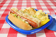 Photo: Polish sausage with sauerkraut Polish sausage with sauerkraut