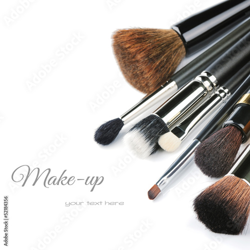 Leinwandbild Motiv Various makeup brushes