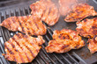 Photo: Pork meat grilled on barbecue Pork meat grilled on barbecue