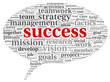 Success concept in tag cloud