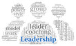 Illustration: Leadership concept in word tag cloud Leadership concept in word tag cloud