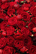 ranunculus, berries and roses in a group