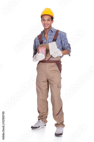 Photo: Portrait of smiling bricklayer Portrait of smiling bricklayer