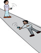 Looking at Dead Man with Phone