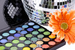 Photo: A make-up multi colored palette. A make-up multi colored palette.