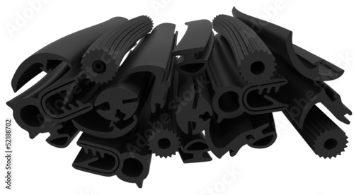 Illustration: Extruded rubber profile (sealing) Extruded rubber profile (sealing)