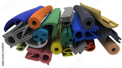 Illustration: Extruded rubber profile (sealing) Extruded rubber profile (sealing)