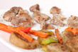 meat with grilled vegetables