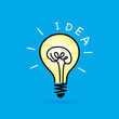 Idea light bulb, Brain inside concept