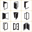 door icons set