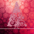 Christmas card with stylized pink glowing.   EPS8