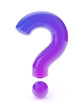 Glass question mark