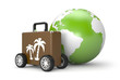 Luggage with big wheels