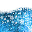 Christmas background with snowflakes. EPS 8