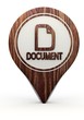 Illustration of a new document sign on a set of wooden  markers