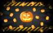 Sfondo di Halloween con zucca 3D