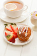 cake with tea