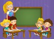 The page with exercises for kids - coloring book