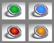 Illustration: 3D chrome icon set 3D chrome icon set