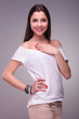 portrait of cute woman