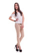 young woman in casual clothes posing