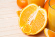 Orange juice and fruit