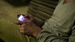 Video: Close up of man`s hands using smartphone Close up of man`s hands using smartphone