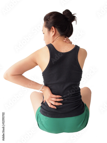 Photo: female has backache female has backache