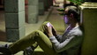 Video: Young man using smartphone in the city Young man using smartphone in the city