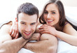 Young couple in bed