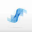 blue pixel squares  vector icon design logo