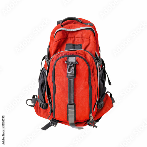 Photo: Backpack isolated w/ path Backpack isolated w/ path