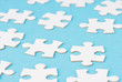 White blank pieces of a puzzle