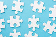 White blank pieces of a puzzle
