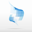 blue pixel squares  vector icon design logo