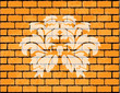 Vector: special brick wall with vintage floral design special brick wall with vintage floral design